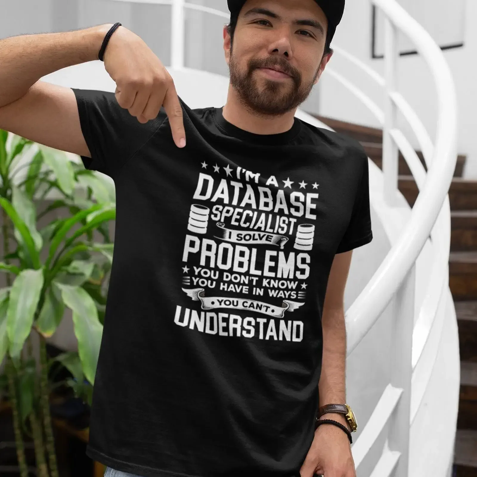 I'm A Database Specialist Funny Quote T Shirt SQL Admin DBA Programmer Casual  for IT Technician Data Engineer vintage Washed