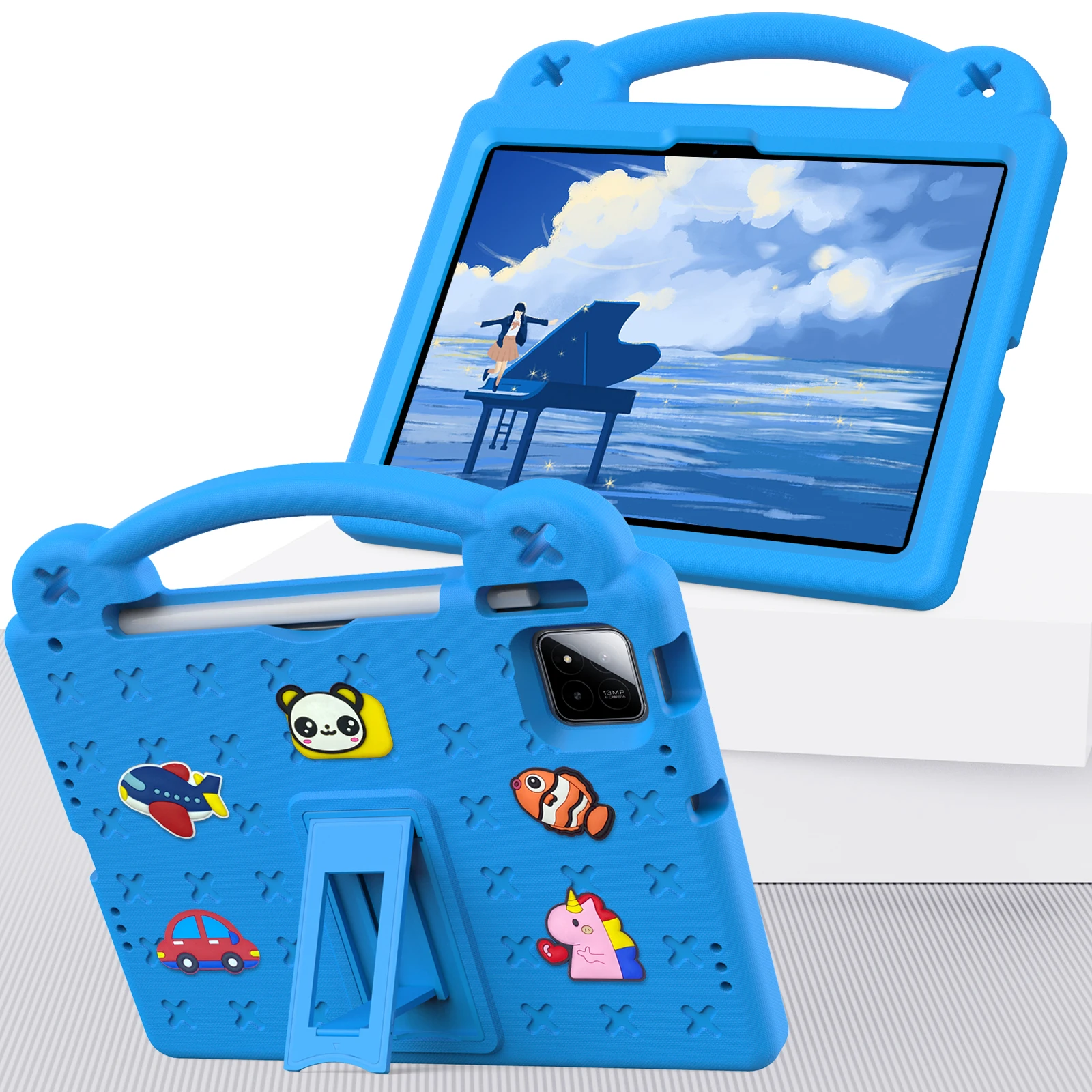 Kids EVA Stand DIY Case for Xiaomi Pad 9 11.2 2026 Pad 7 8 Pro 11.2" 2025 X1 Tablet Cover for Walmart ONN Pro 11-100146660 2024 4