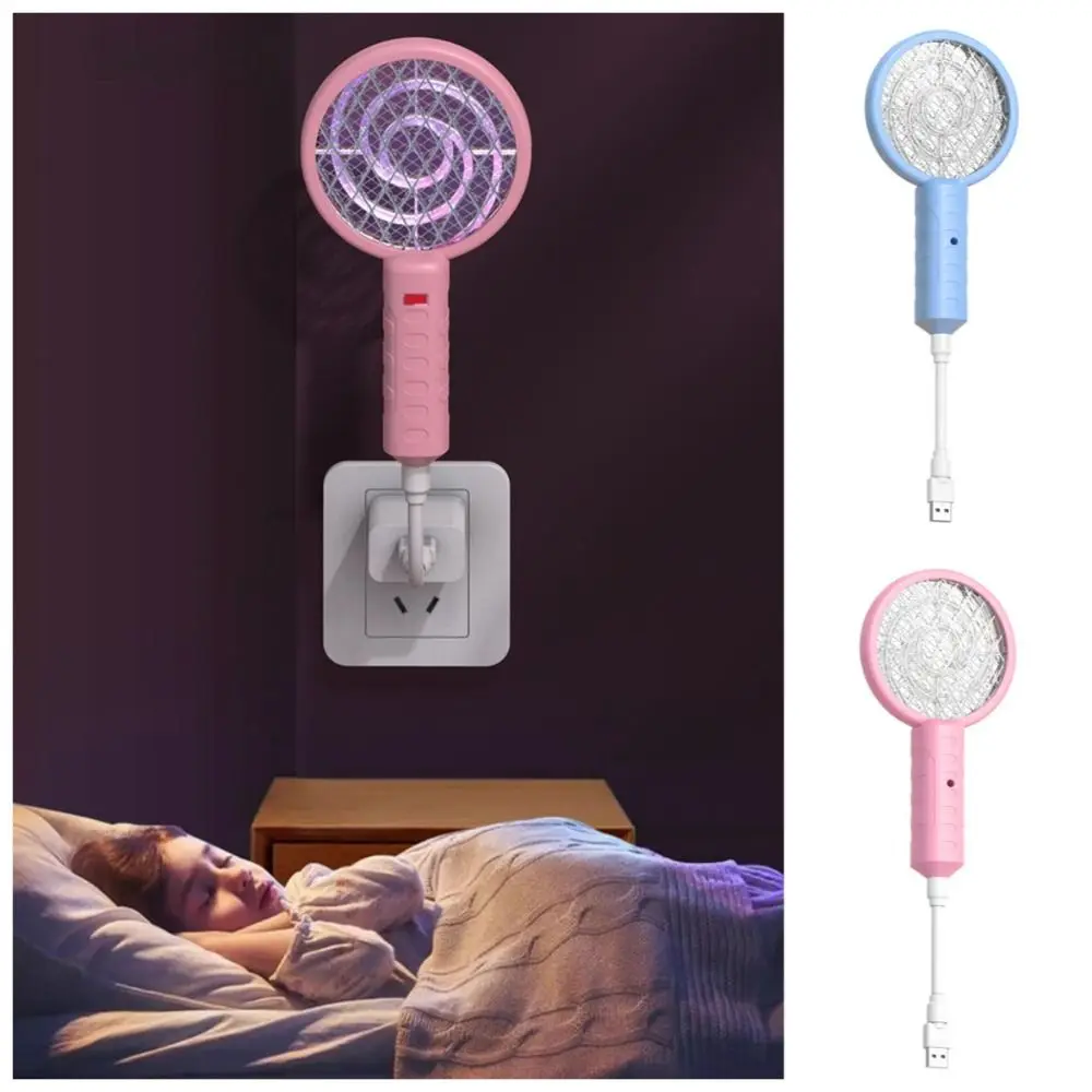 

Mini USB Mosquito Swatter Electric Shock UV Light Mosquito Killer Lamp Anti-fall Candy Color Physical Mosquito Trap Racket