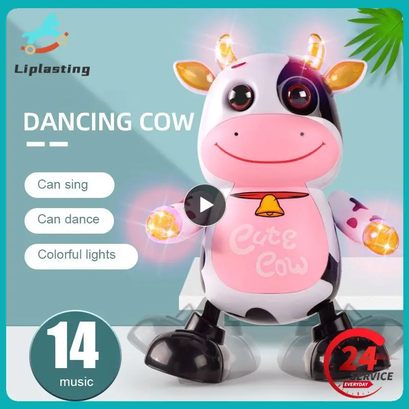 

Songs Dancing Robot Cow Baby Electric Toys Sound Light Music Cow Parent-child Interrecative Toddler Toys Kid Christmas Gift