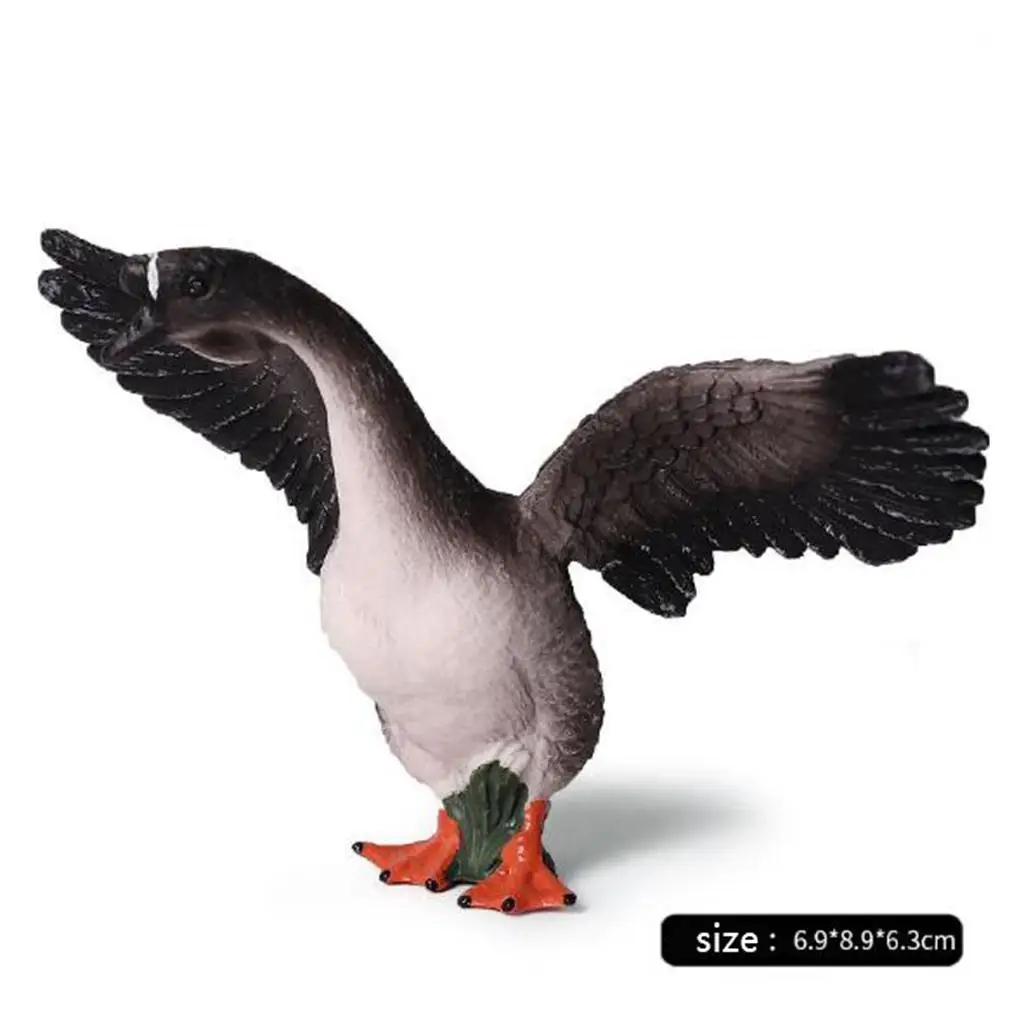 

Animal Swan Miniature Toys Black White Family PCV Decorative Collectibles Figure Toys for Children Diorama Display