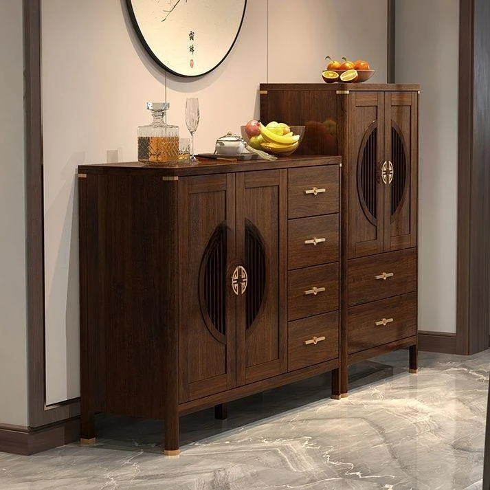 Modern Cabinet Living Room Dining Kitchen Chinese Side Storage Tea Against Wall