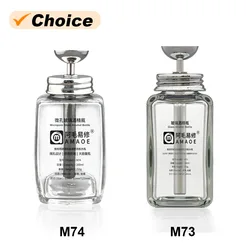 AMAOE M73 M74 Micropore Glass Alcohol Bottle for Phone Maintenance Stainless Steel Pipe Press Type Repair Liquid Glass Bottle