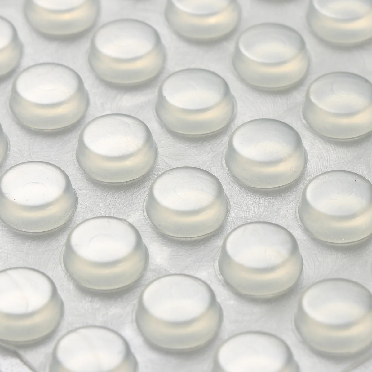 

64Pcs Clear Self-Adhesive Door Knob Bumpers Strong Adhesive Noise Dampening Wall Protectors Rubber Feet for Furniture Speakers