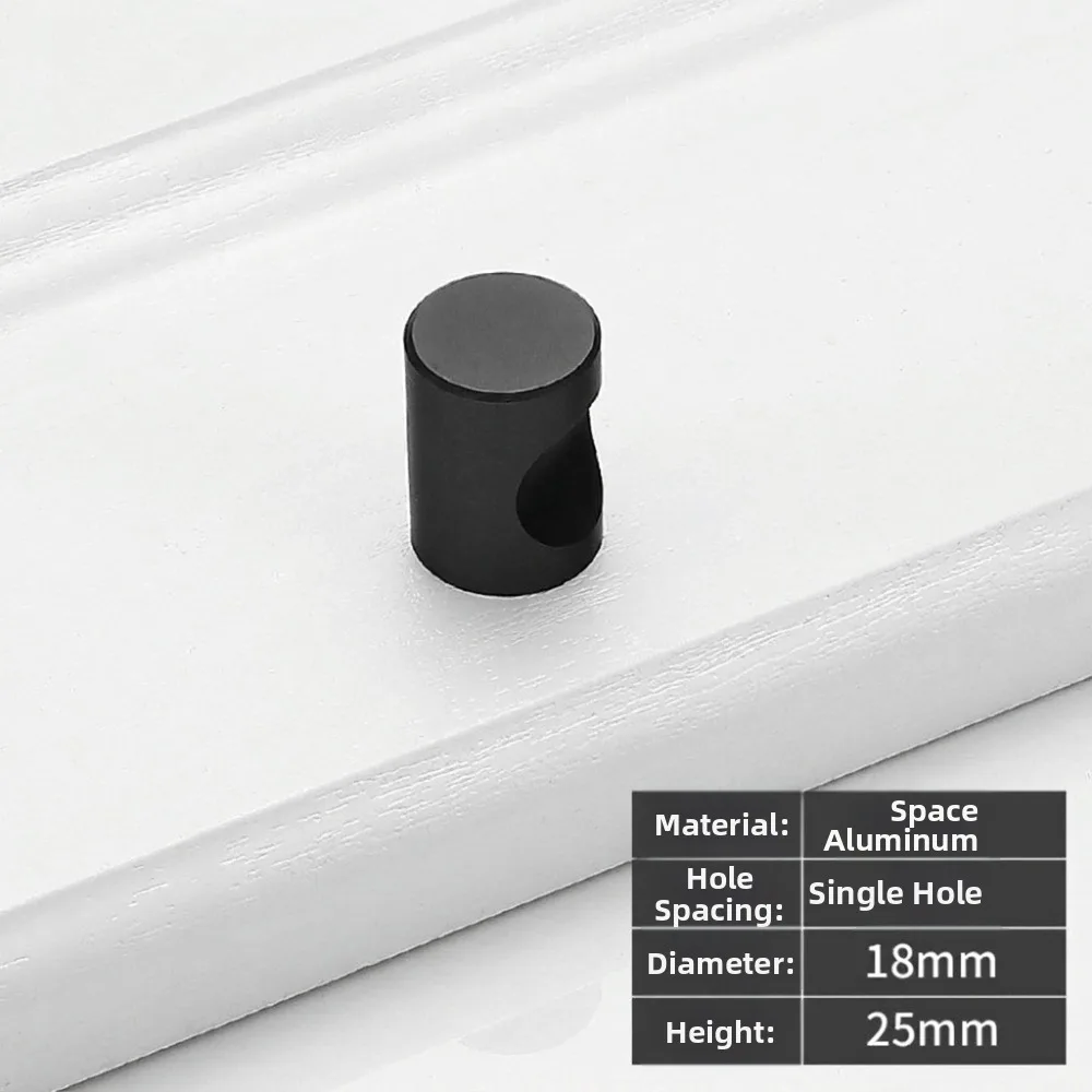 Nordic Style Cabinet Handles Minimalist Rounded Grip Drawer Handles Corrosion Resistant Curved Shape Cabinet Pulls