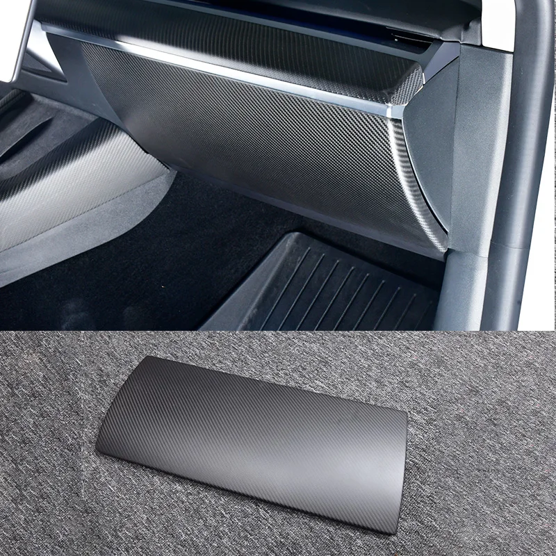 

Сухое углеродное волокно для интерьера автомобиля Tesla Model 3, модель Y, наклейка для пассажирского второго пилота, центральная консоль, аксессуары для отделки боковой панели