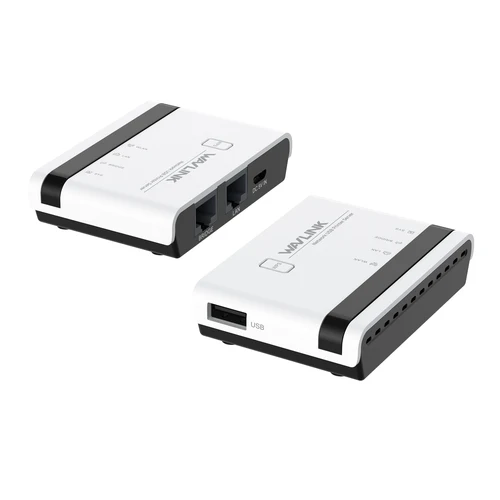 Imagen 2 del producto Servidor de impresora inalámbrico WAVLINK USB2.0 con LAN/puente WiFi de 10/100Mbps compatible con modos cableado/inalámbrico/autandalone para Windows/Mac