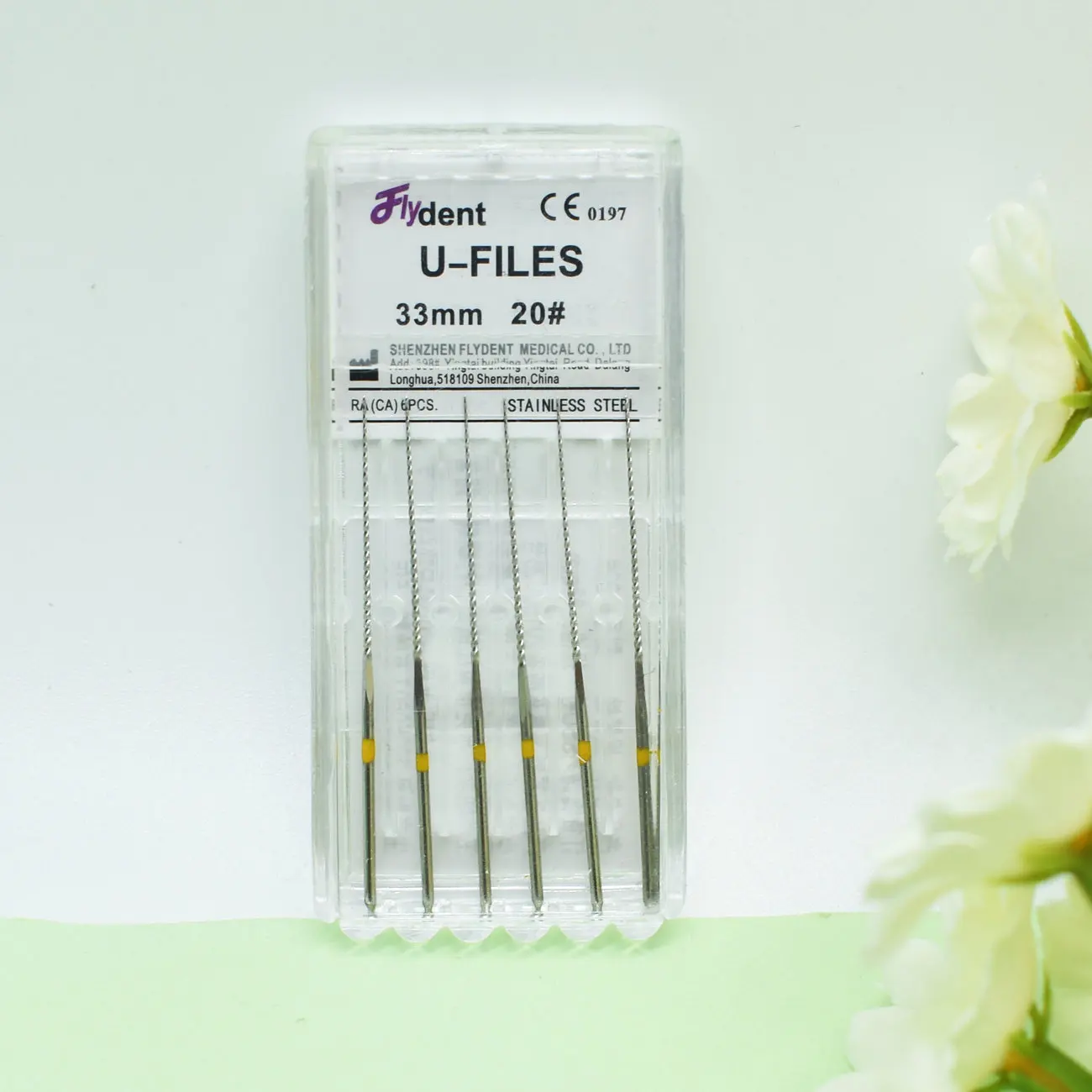 6pcs/box Dental U Files Endodontic Files Stainless Steel Ultrasonic Optional Use For Root Canal Cleaning