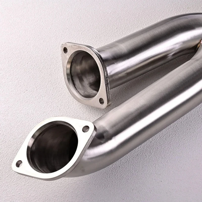 Custom SS304 Stainless Steel Midpipe 3.5/4 Single Brushed Gold Fish Scale Weld M3 M4 G80 G82 G83 S58 2020-2025