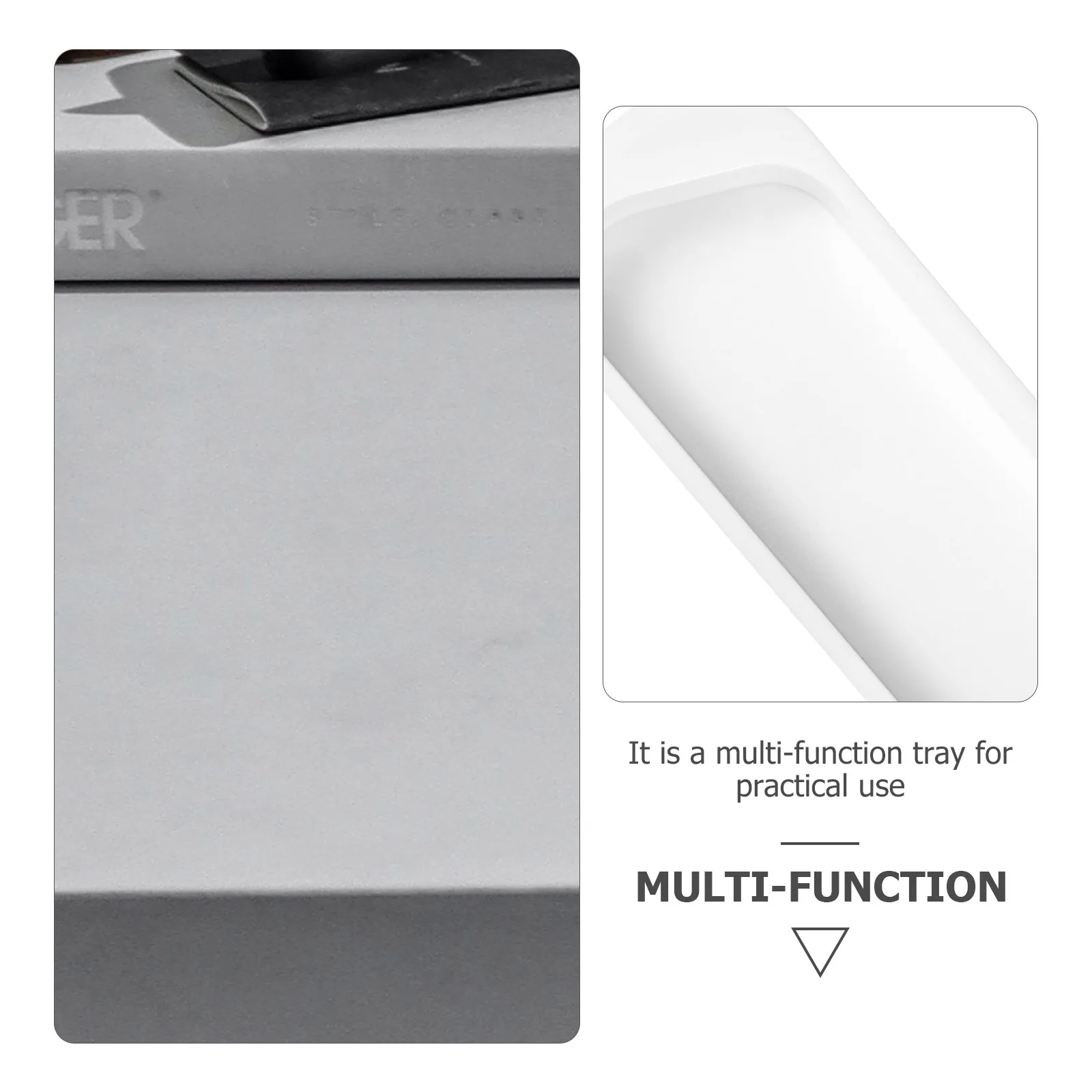 

Rectangular Storage Rack Plastic Kitchen Organizer Condiment Holder Spice Bottle Organizer Oil Tray Cabinet