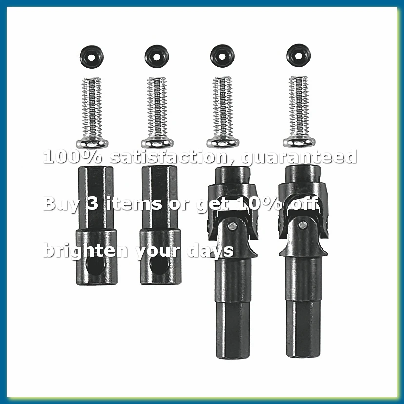 RC Car Upgrade Parts 4 Pcs Metal Front Axle Drive Shaft Rear Axle Shaft for C14 C24 C34 B14 B24 B36 MN D90 MN99S
