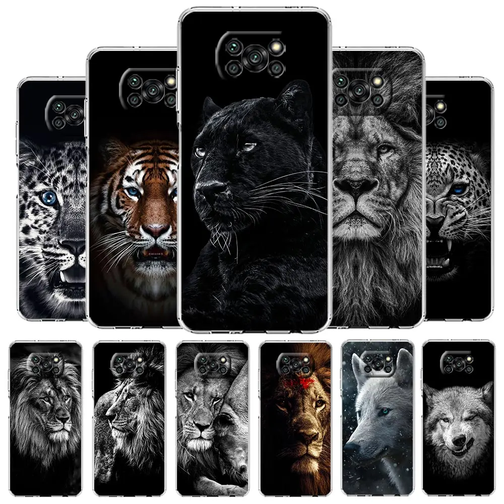 Cheetah Tiger Lion Animals Phone Case For Xiaomi Poco X3 NFC F3 M3 X4 X5 Pro 5G Mi 11 Lite Ultra 11T 11X 12 12T Pro 11i Cover