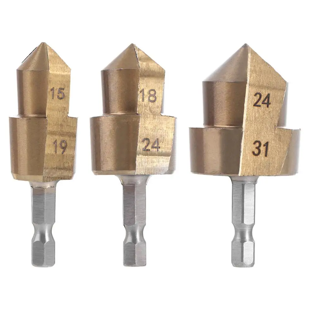 

PPR Water Pipe Fitting Reamer Punching Heavy Duty Plumbing Pipe Reamer 20/25/32 Hex Bit Powerful Pipe Reaming Drill Bits