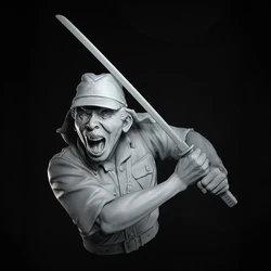 Unassembled 1/10 Ancient Man Banzai Soldier Figure Resin Figure Miniature Model Kits Unpainted