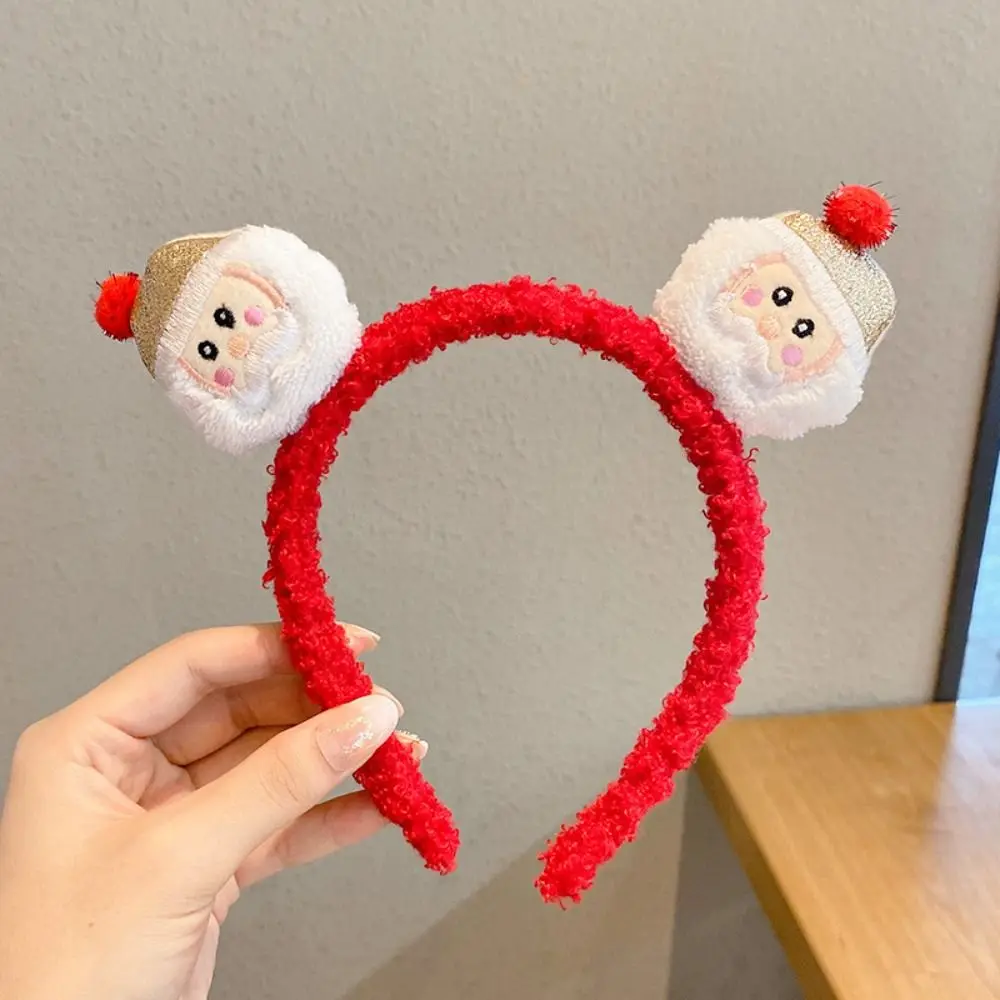 

Portable Cute Christmas Hair Hoop Simple Sweet Festival Hair Accessories Cartoon Santa Claus Christmas Party Decoration Girl