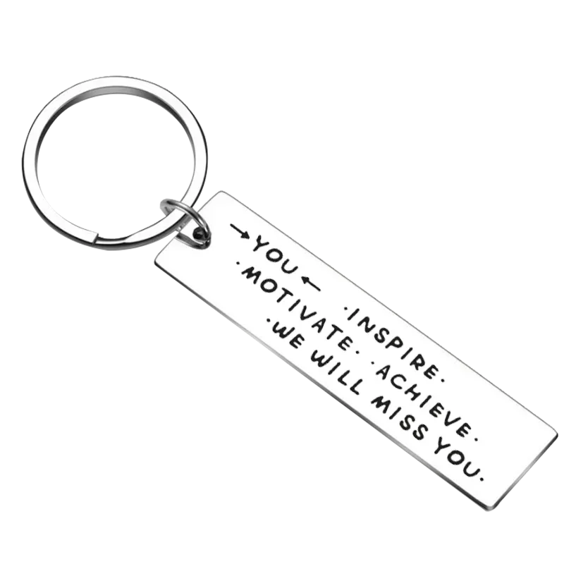 Charm Inspirational Gifts Keychain Pendant Colleagues Resignation Gift Key Chains You Inspire Motivate Achieve