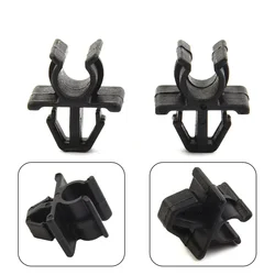 7 2Pcs Car Hood Bonnet Rod Support Prop Clip Stay Clamp Holder Hood Prop Rod Clip For Nissan Plastic Black Fastener Retainer