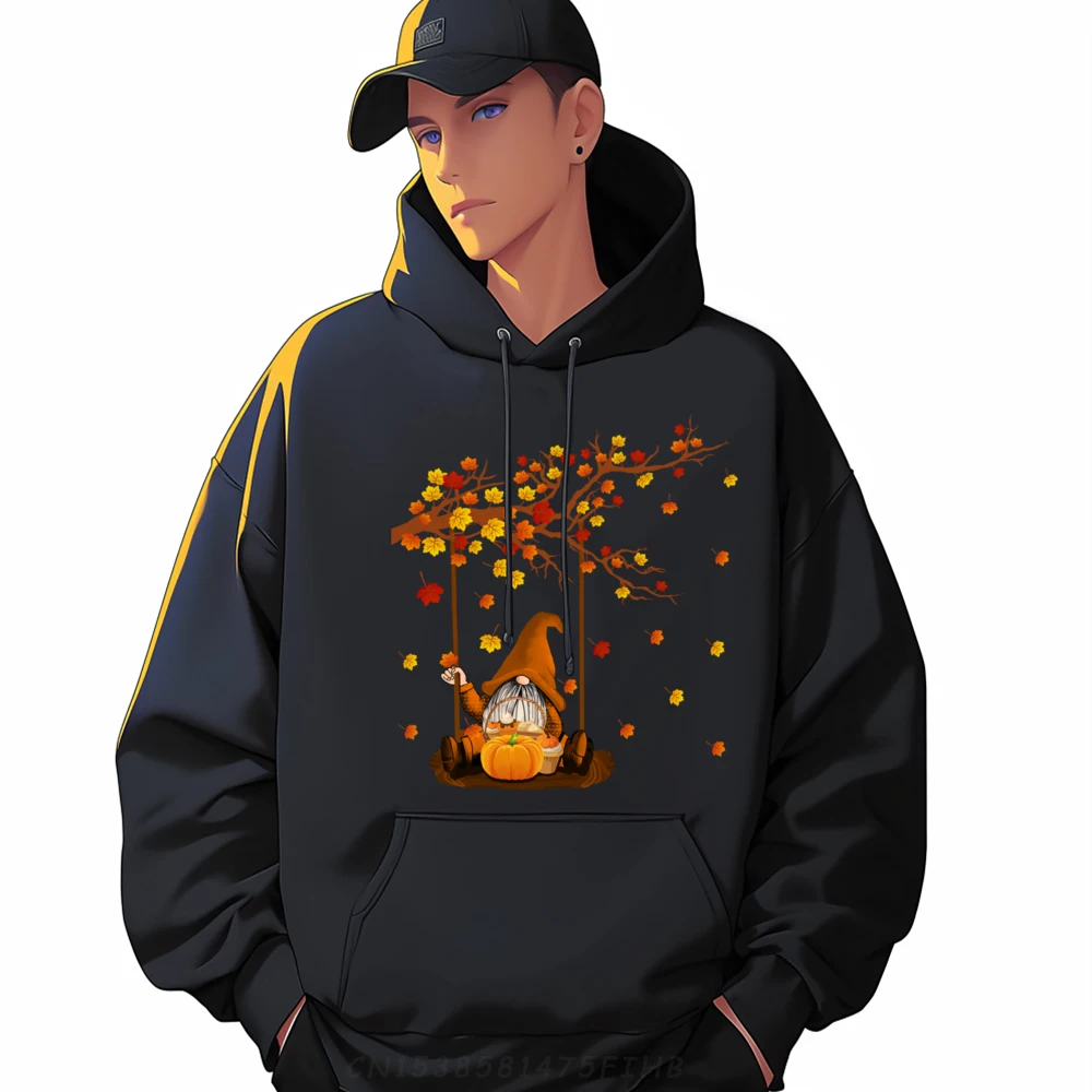 

Pumpkin Gnomes Fall Autumn Cute Halloween Thanksgiving Clothing Men's Sweatshirts Christmas Sweater