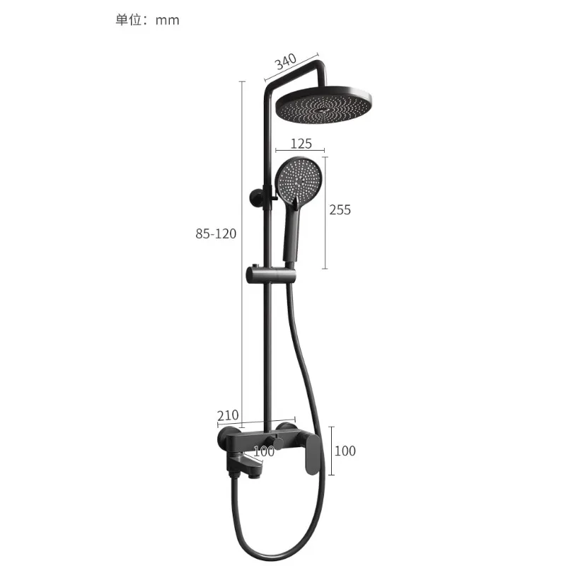 

Shower shower set, simple toilet, home pressurized bathroom, bath tub, faucet three-in-one