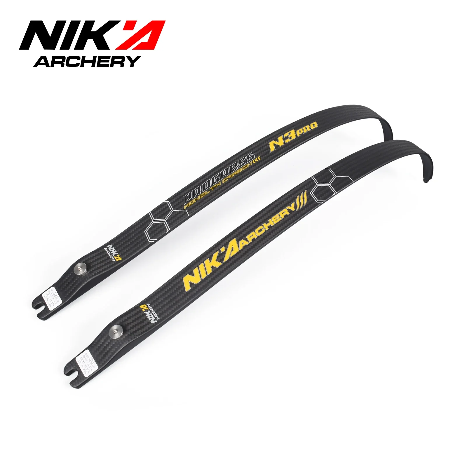 

1Pair NIKA ARCHERY Newest 66" 68" 70''@25H Pro N3 Limbs 100% Carbon Fiber Limbs Draw Weight 18-50LBS