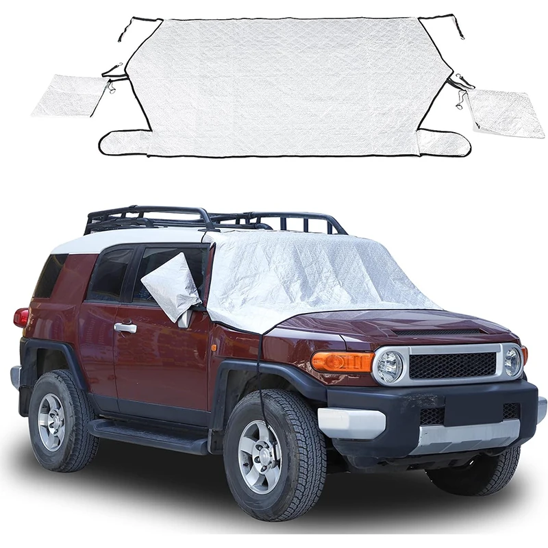 

Car Winter Windshield Snow Cover Snowproof Anti-Frost Ice Control Sunshade Protector Cover For Toyota FJ Cruiser 2007-2021