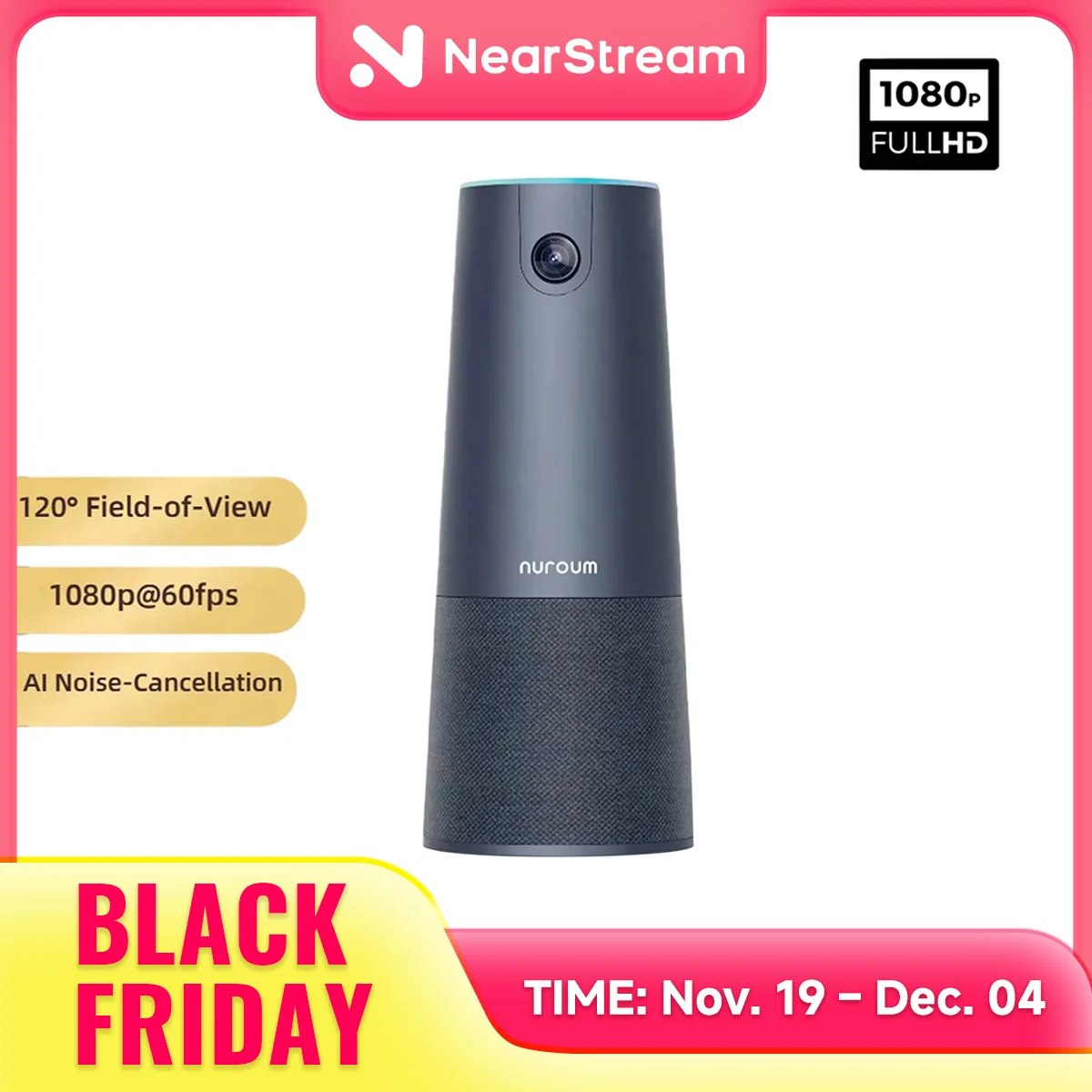 

C40 Unified 2K Meeting Camera with a 120° angle, 4-mic array, premium speaker, and USB plug&play for Group Meeting