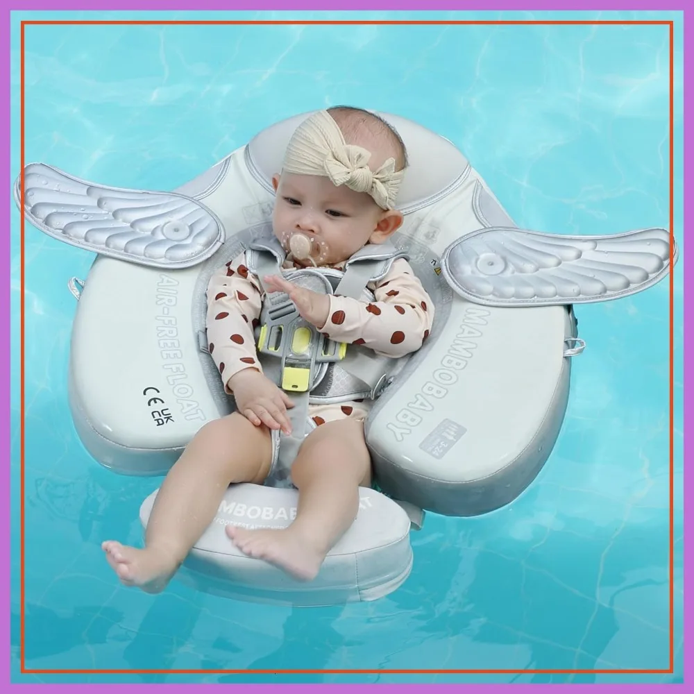 

Baby Swim Float with Tail & UPF Sun Canopy – Silver