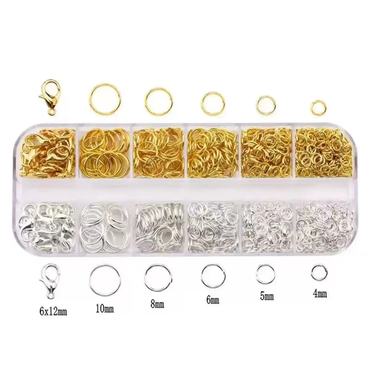 Single Circle Jump Ring Lobster Clasp Jewelry DIY Handcraft Accessory Material 1 Box