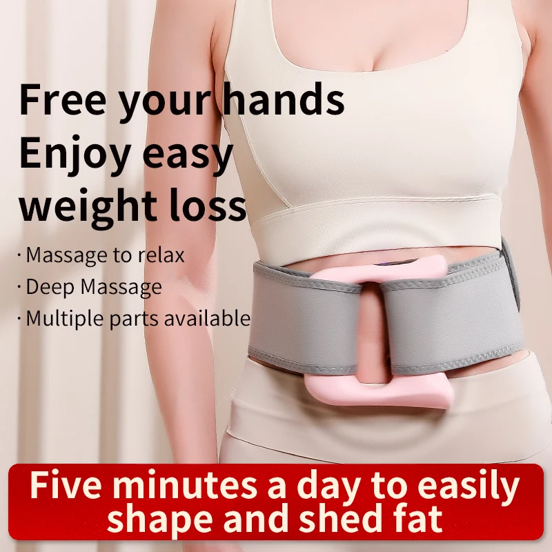 

2025 New Handheld Fascial Massage Ring Deep Tissue Belt Customization Vibration Body Shaping Tool for Home Gym Use