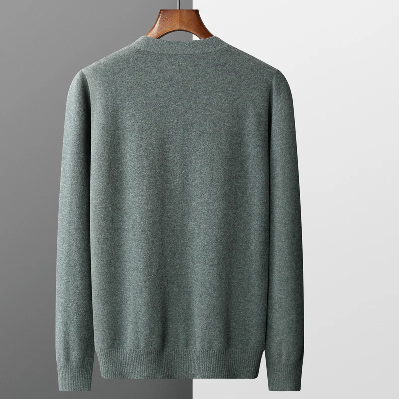 DjzDsm Autunno E Inverno 100% Pura Lana Cardigan da Uomo Maglione di Cachemire Giacca Lavorata a Maglia di Colore Solido a Maniche Lunghe di Alta