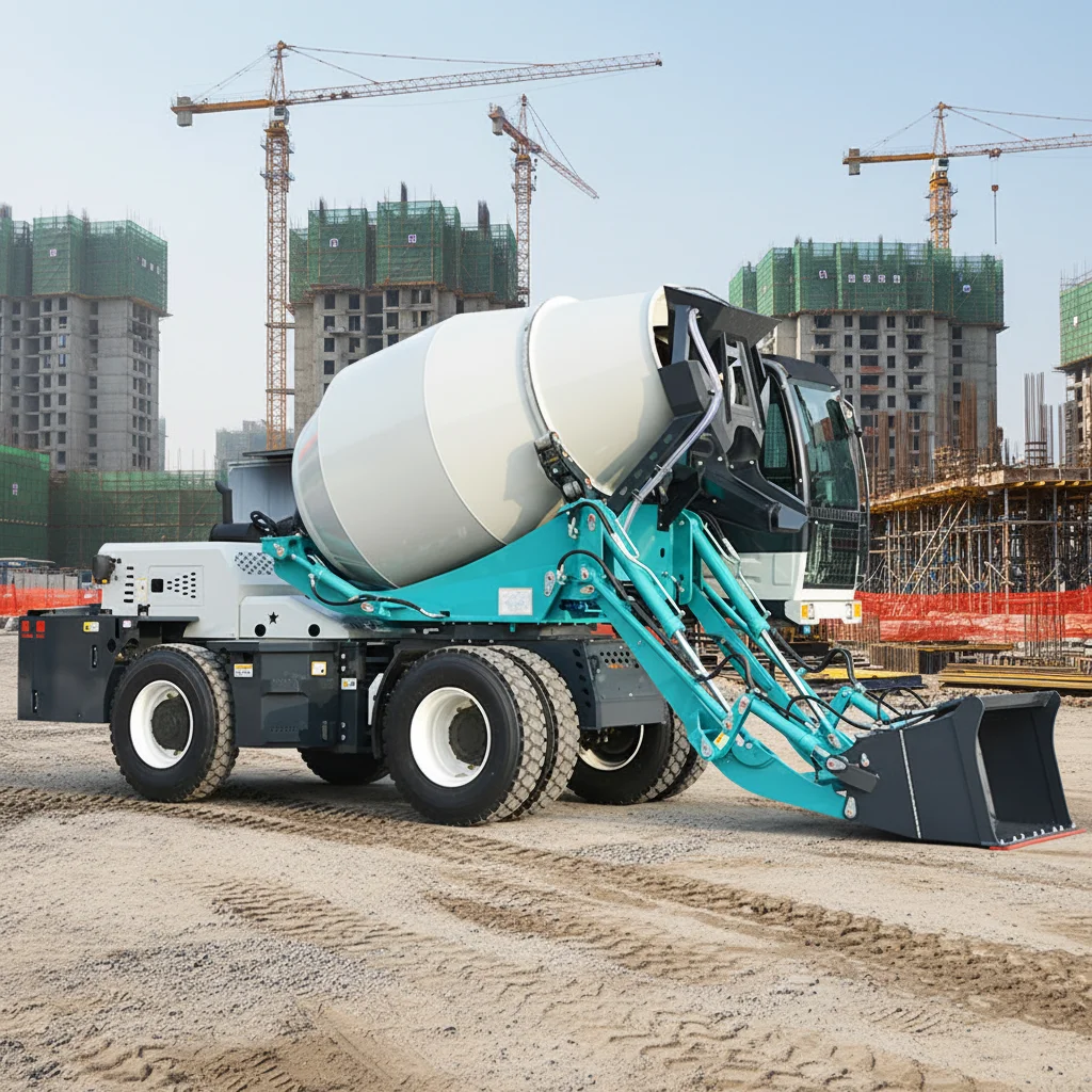 Customized 2.6m³ 3.5m³ 4m³ Self Loading Concrete Mixer Truck High Efficiency