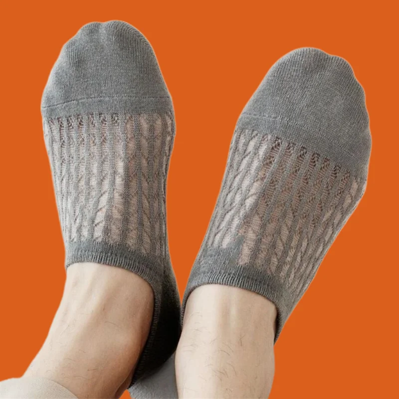 Chaussettes bateau invisibles en maille respirante, chaussettes fines décontractées, bouche peu profonde, absorption de la sueur, haute qualité, mode, 3/5 paires