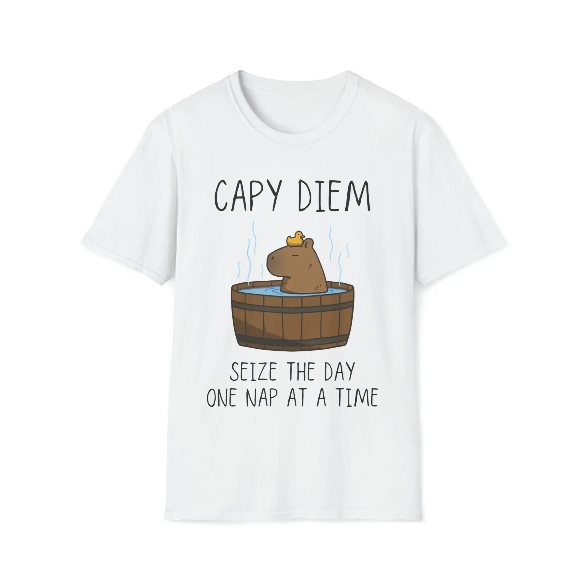 Cute Capybara T Shirt Capy Diem Seize The Day One Nap At A Time S Funny Animal Lover For Friends