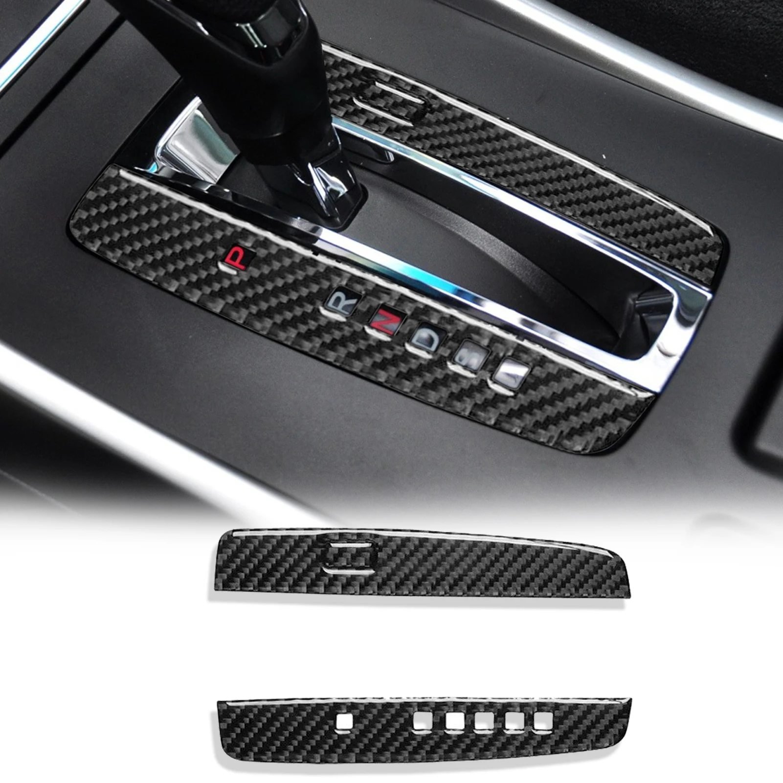 For Honda Accord 2013-2017 2pcs Carbon Fiber Car Interior Gear Shift Panel Decal Decorative Cover Trim аксессуары для машины