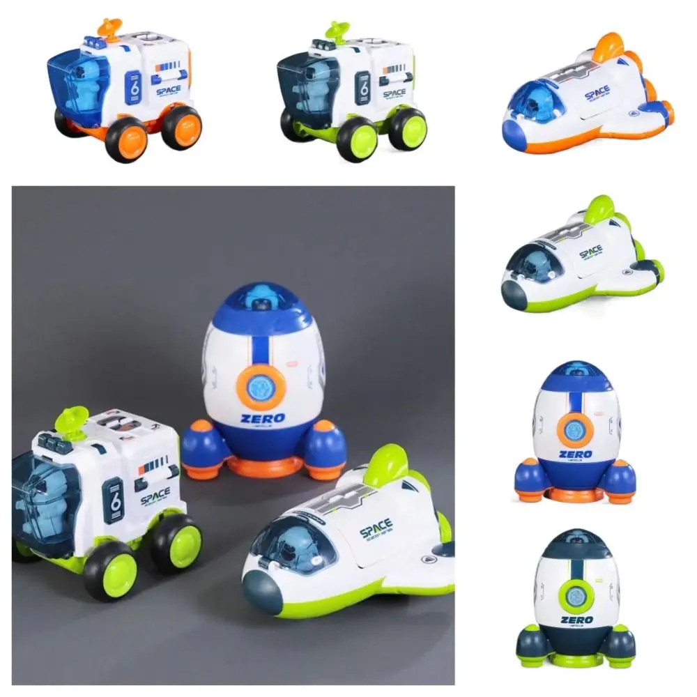 Creatief ruimteschip ruimteverkenning speelgoed ruimtevoertuig astronaut raket traagheid auto speelgoed vliegtuig mini jongens
