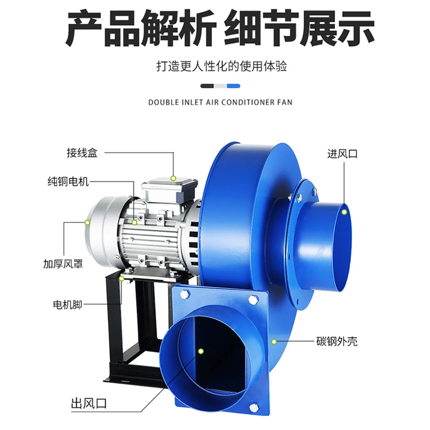 220V YN5-47 Boiler Induced Draft Centrifugal Fan High Temp Resistant Industrial Smoke & Dust Exhaust Ventilation Fan