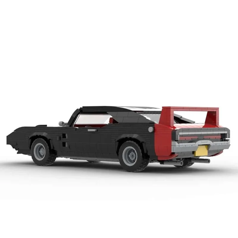 MOC-232634 clássico novo modelo de bloco de construção de supercarro preto esportivo icônico, 1862 peças, presente de brinquedo de aniversário para meninos e crianças