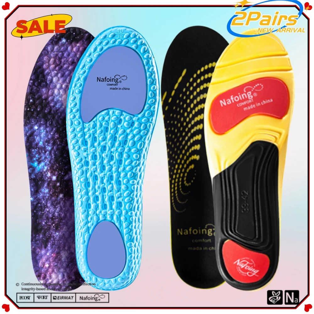 2 أزواج الرياضة امتصاص الصدمات النعال إيفا رغوة الذاكرة تنفس الرجال النساء قدم الرعاية الأحذية وسادة قوس دعم العظام بطانة حذاء