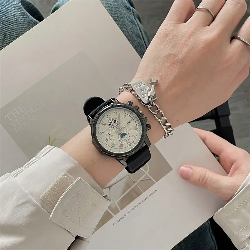 Adjustable Unisex Fashion Watch - Minimalist Chic For Teens & Adults, Edgy Indie Style