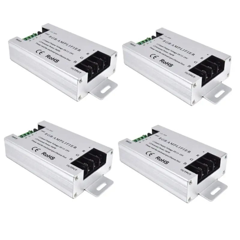 4X 360W RGB Led Amplifier Controller DC12V-24V 30A Aluminum Shell For RGB 5050 3528 SMD LED Strip Lamp