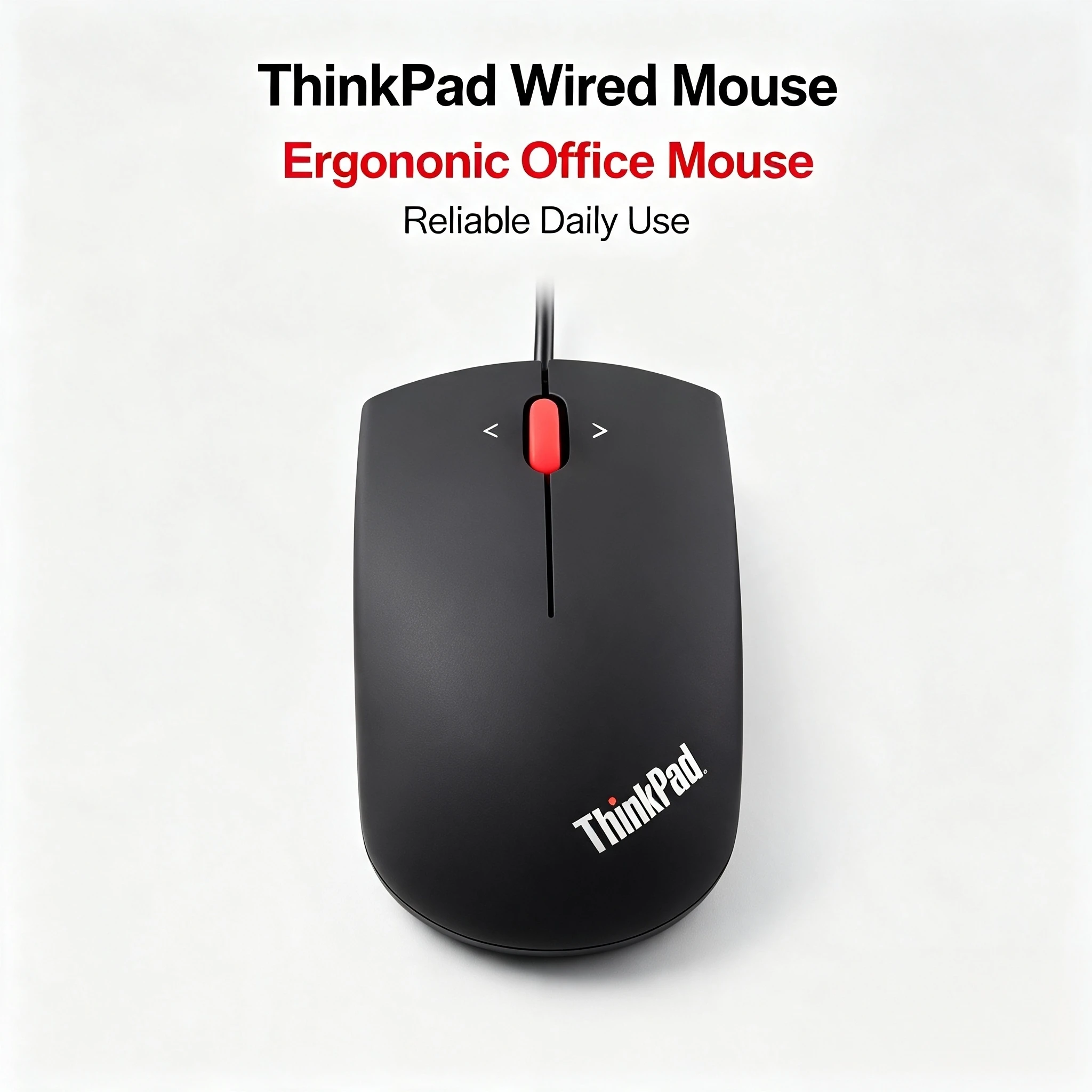 Lenovo Thinkpad Classic OB47153 Wired USB Mouse Ergonomic Optical Mouse Suitable for Office Business Laptop Desktop Computers