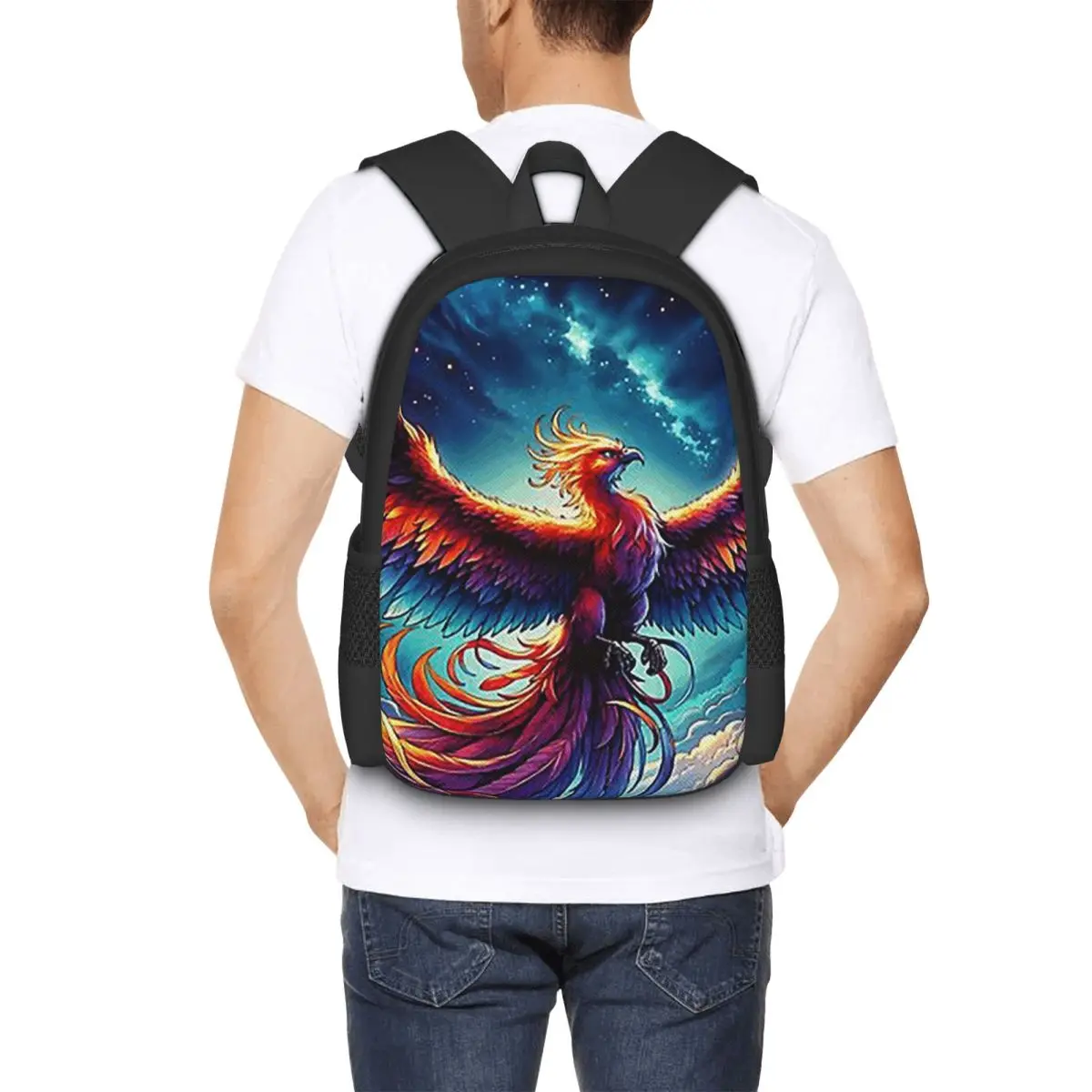 

Colorful Majestic Phoenix Student Backpack School Bag Hiking Travel Daypack for Boys Girls Fashion Bookbag Shoulder Bags