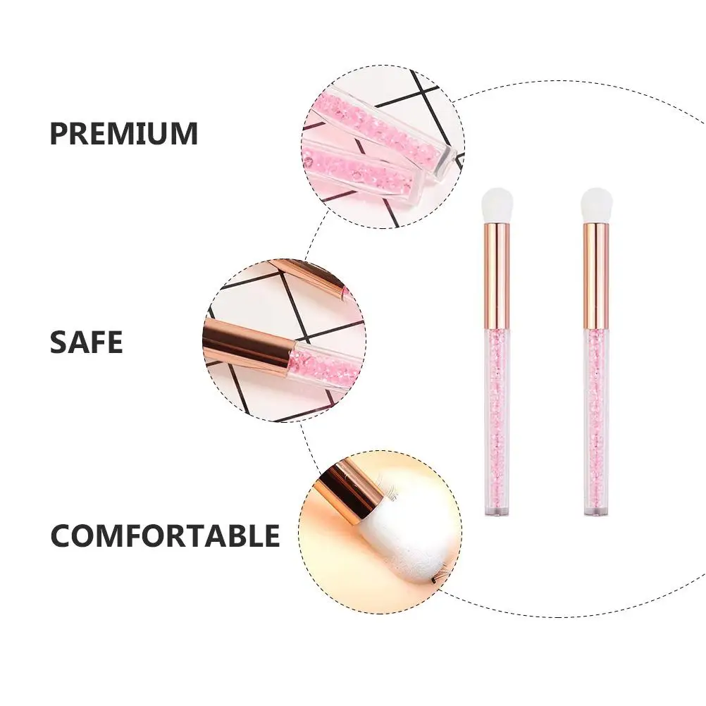 2 pezzi pennello per ombretto strumento per trucco applicatore per punti neri donna manico in ABS pulizia accessori di bellezza naso in fibra fine