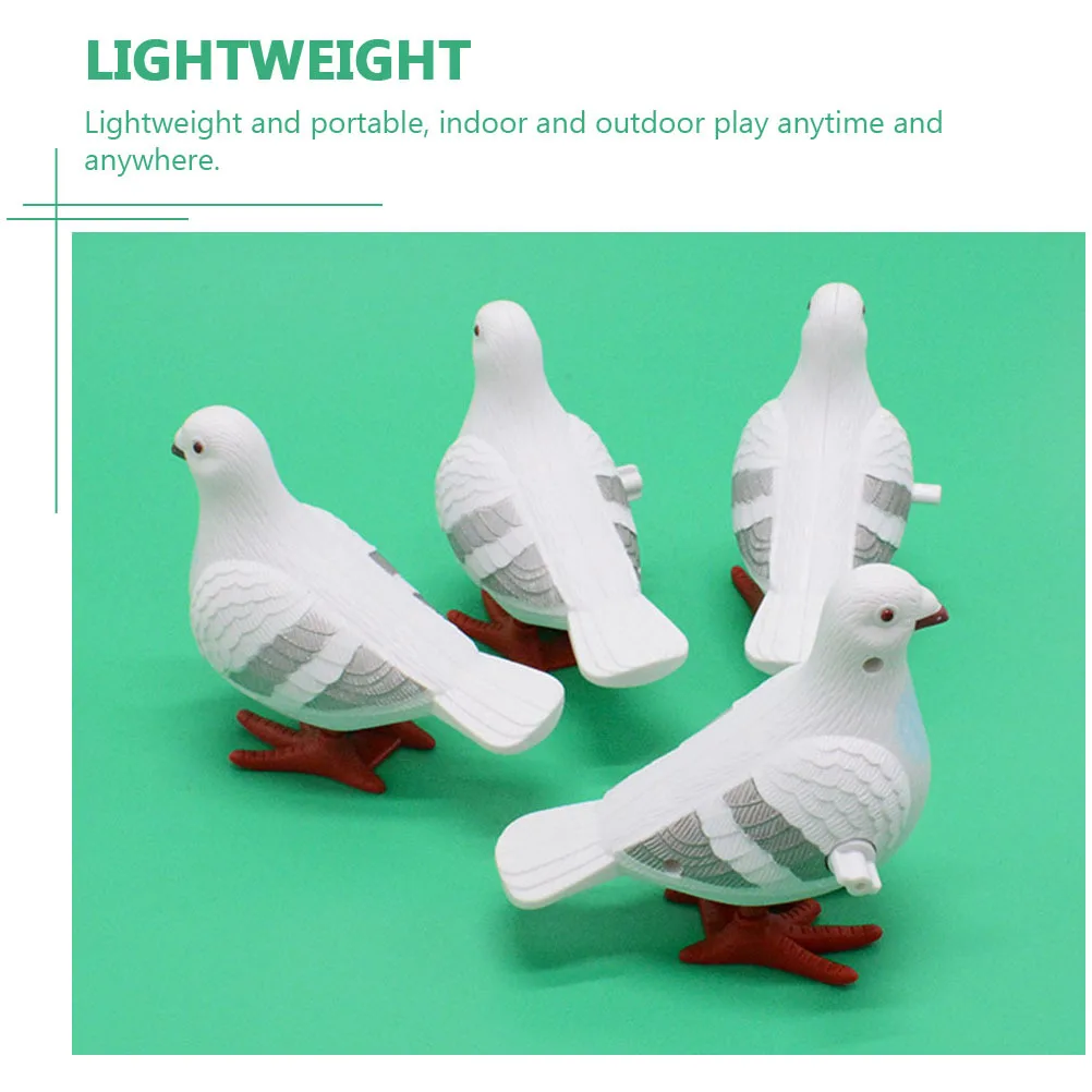 

5Pcs Wind-Up Pigeon Clockwork Playthings Easy Fun Walking Entertainment Decorative Indoor Outdoor