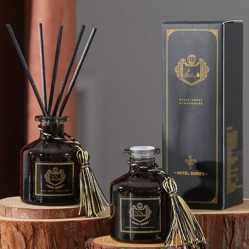 50ml Natural Aromatherapy Set Including 5 Black Vine Volatile Sticks Aromatherapy For Home Bedroom Bathroom Air Freshener Gift B