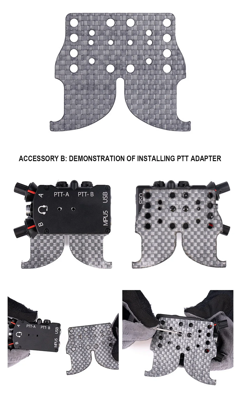 Taktisches PTT-Wing-Kit – PTT-Adapterhalterung für FCPC V5 Style Plattenträger, MOLLE-Weste & Chest Rig Trainingszubehör – Detail 8