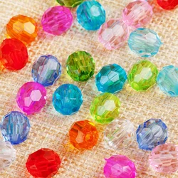 8-12mm transparent bead angle bead 32 section acrylic a material imitation crystal loose bead DIY bouquet beading material 500g