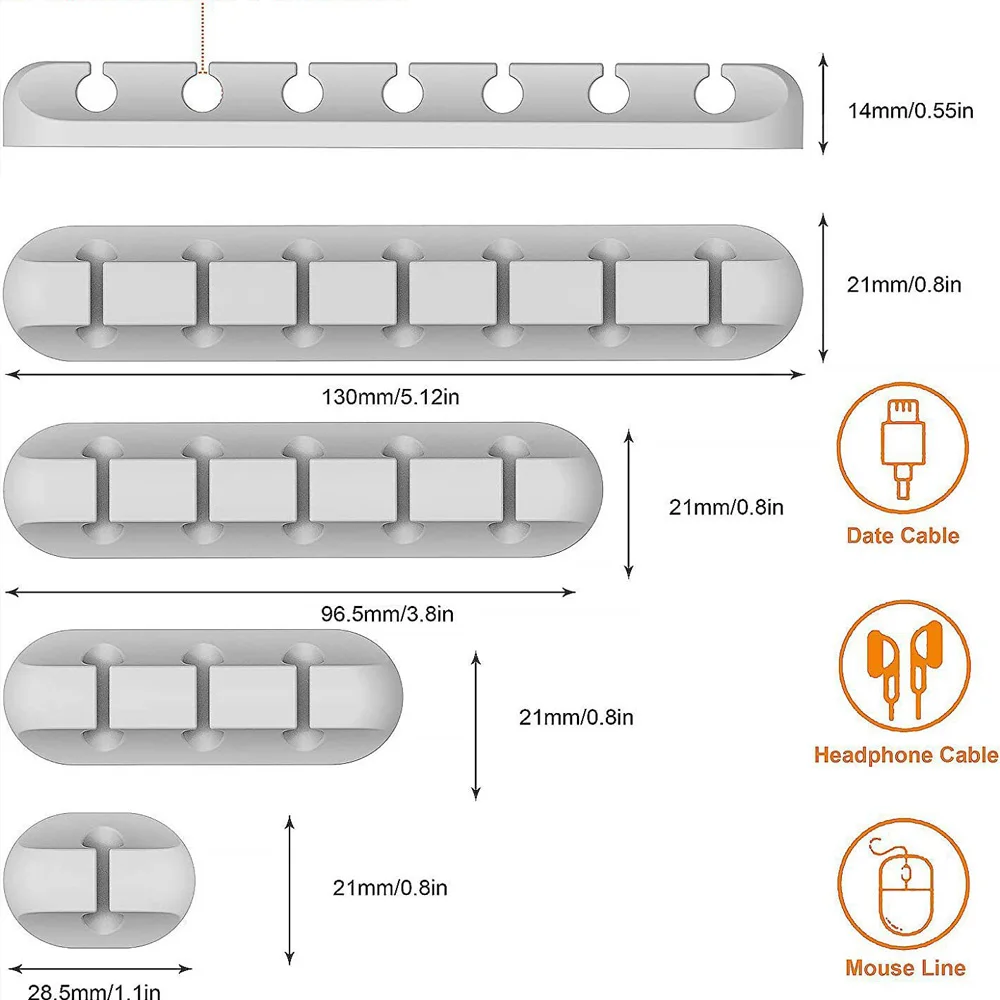 حامل كابل لاصق، منظم سلك إدارة الحبل لسطح المكتب، كابل شحن USB، كابل الماوس لسلك الطاقة