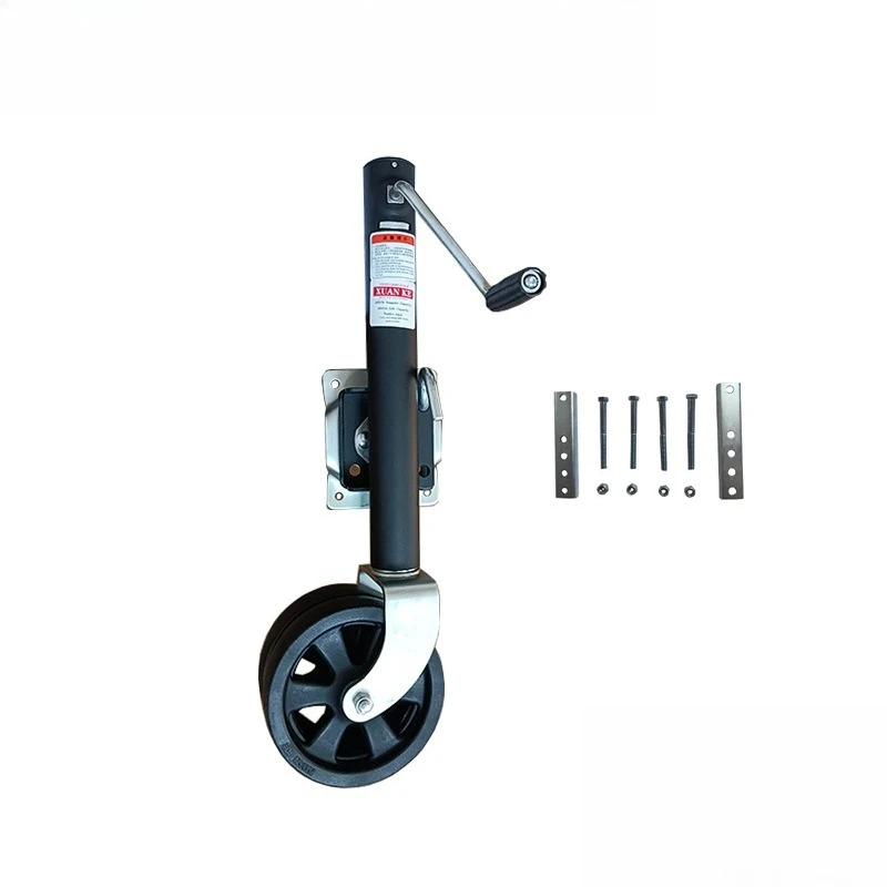 

8 inch double wheel 2000 pound jack, trailer outriggers guide wheel seamless steel tube trailer jack