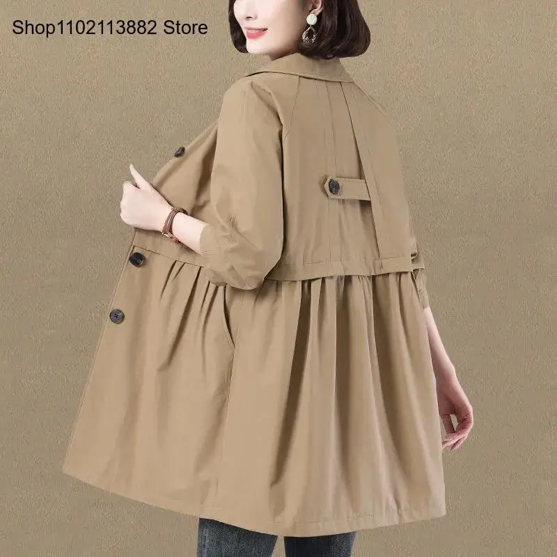 Causal Simple Single-Breasted Jackets Female Spring All-Match Loose Casual Long Sleeve Pockets Daily
